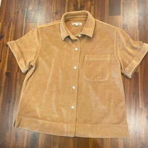 ALEX MILL BENNY TERRY BUTTON DOWN SHORT SLEEVE